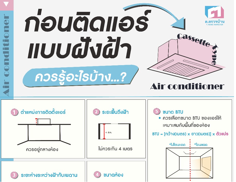 ก่อนติดแอร์ฝังฝ้า ควรรู้อะไรบ้าง